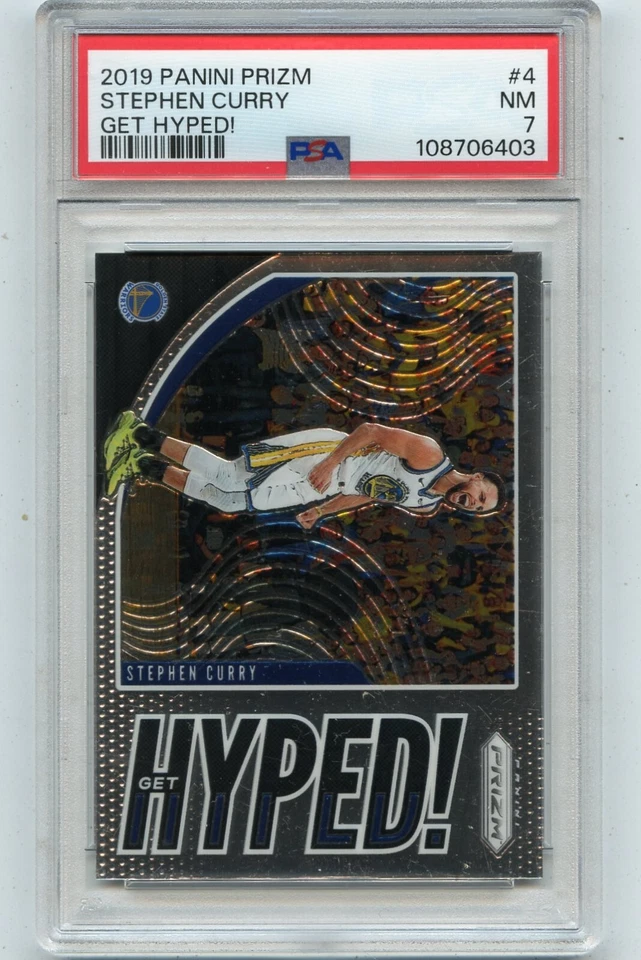 Panini Prizm #4 Stephen Curry 2019-20 "¡Ponte exagerado!", WARRIORS - PSA 7 NM (06403) Foto 1 de 1