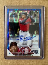 2023 Topps Chrome Rookie Auto #RA-BN Bo Naylor ~ Guardians Blue Refractor /150
