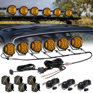 6x Auxbeam 5" 172W LED Side Shooter Pods DRL/Spot Offroad Light w Harness 6Leads - Picture 1 of 12