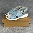 Cushion Walk Sandals Womens UK 3 Blue Strappy Comfort Casual New & Boxed CW3