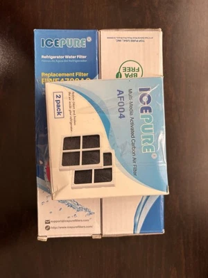 (2) ICEPURE RWF4700AC Filters With Air Filter (AF004) & Reset Tool - Image 1 of 2