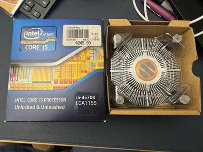 Intel i5-3570k LGA1155 Original Unused Heatsink and fan.  NO CPU - Image 1 of 4