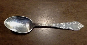 BATTLESHIP MAINE 6682 Tons Coin Silver or Plate Antique Souvenir Spoon - Picture 1 of 8