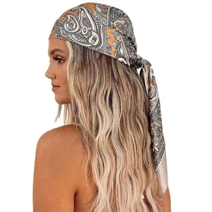 35" Large Women's Satin Square Silk Feeling Hair Scarf Wrap Headscarf (949) - Picture 1 of 6
