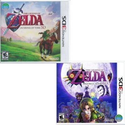 The Legend of Zelda: Ocarina of Time 3D + Majora's Mask 3D 3DS New Game Bundle - Image 1 of 4