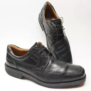 ¡En muy buen estado! Mocasines Oxford Ecco Comfort para hombre negros Nueva Jersey con cordones talla 43 EE. UU. 9-9,5 - Imagen 1 de 14