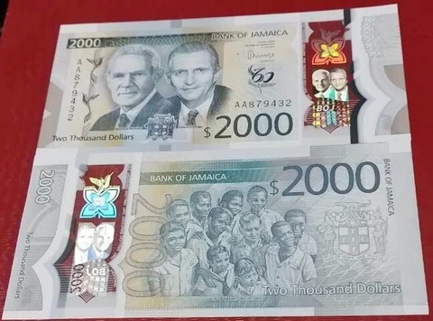 jamaica banknotes New Polymer $2000 Cover