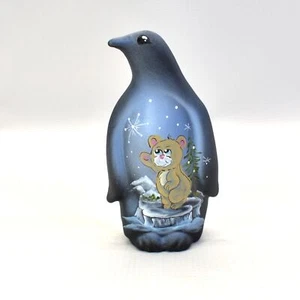 Fenton Gift Shop Penguin Snowflake Bear Limited Edition signed by artist - Picture 1 of 3
