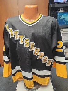 90'S CCM Air Knit PITTSBURGH PENGUINS RICK TOCCHET Authentic Jersey Hockey Med - Picture 1 of 5