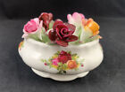 1962 Royal Albert England Old Country Roses China Flowers Basket Candle Holder