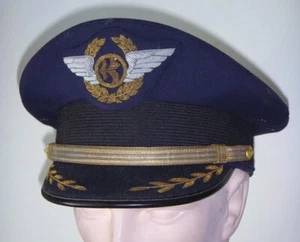 Beautiful Named Early 1970s TDA Captain's Hat from Japan Airline - Picture 1 of 10