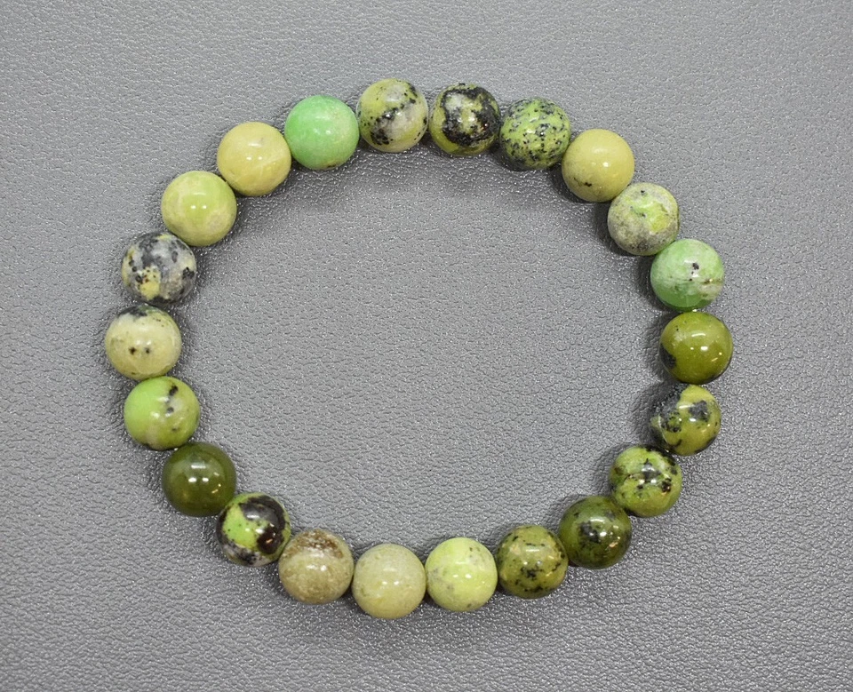 +Natur+CHYTA-SERPENTIN Edelstein-Kugel-Armband-Elastisch 8 mm/19 cm-NEU-A-Qualit - Bild 1 von 1