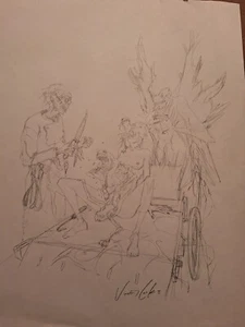 CANNIBAL CORPSE The Wretched Spawn sketch by VINCE LOCKE SIGNED original drawing - Picture 1 of 20