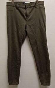 Gap Army Green Stretch Skinny Pants With Back Pockets Size 12