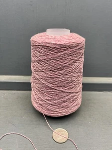 200G CONE 3/28NM 100% CASHMERE DUSKY PINK MIX BY TODD & DUNCAN PLUM 2 PLY - Picture 1 of 5