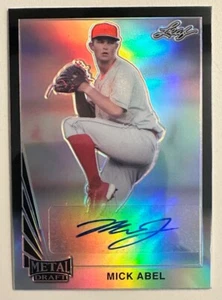 LEAF BASEBALL 2021: TARJETA AUTOMÁTICA RARA DE MICK ABEL METAL DRAFT/15 LA-MA1 - Imagen 1 de 2