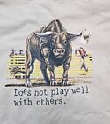 VTG High Noon Bull Rodeo Cowboy Graphic Long-Sleeved Shirt XL See Pictures 