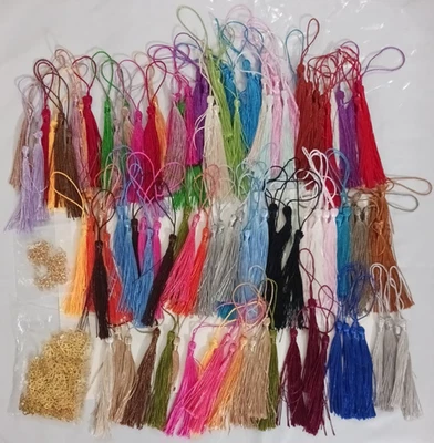 colorful tassels. lot of 120 for crafts, awards, keychains, home decoration. 3" - Image 1 of 4