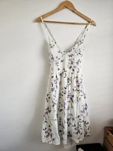 Hollister Drop waist Dress Cute Summery Summer Outfit M White - Picture 1 of 8