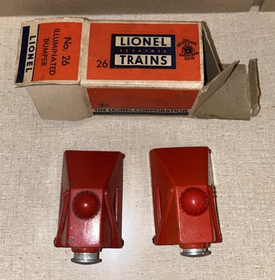 批量 2 件 Lionel 战后 26 个保险杠 - 1 个带原装盒。  状况良好! — 第 1/4 张图片