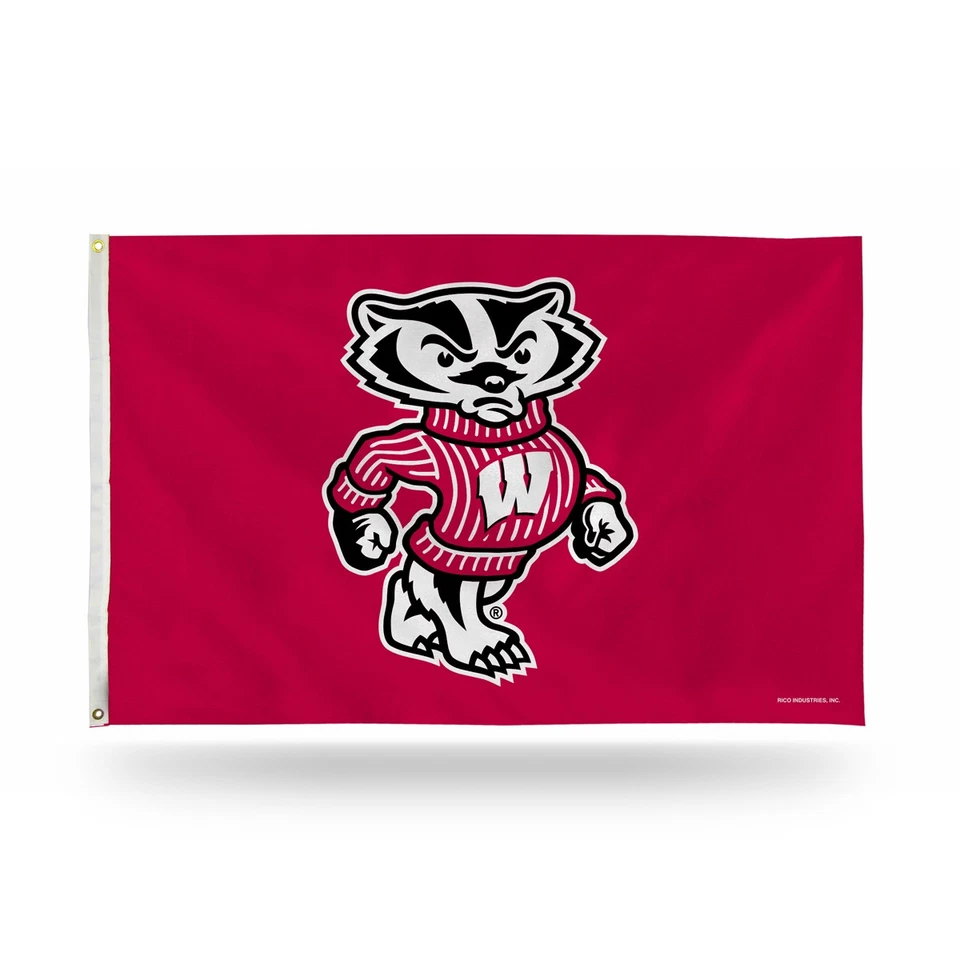 Rico Industries RIC-FGB450101 Wisconsin Badgers NCAA 3x5 Flag
