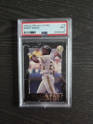 Ultra All-Stars Barry Bonds #16 Pittsburg Pirates 1992 PSA como nuevo 9 Foto 1 de 2