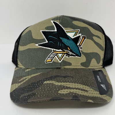 Gorra San Jose Sharks Adidas Snapback negra verde camuflaje NHL hockey para hombre OSFA Foto 1 de 4