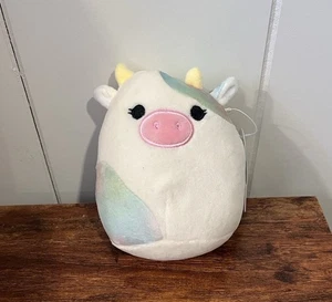 SQUISHMALLOWS 5" Candess the Cow Tie Dye Pastel Accents 2022 Kellytoy - Picture 1 of 3