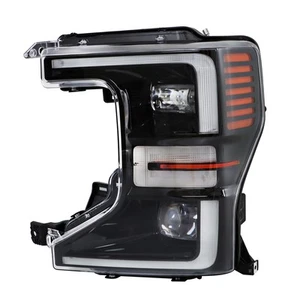 Silscvtt Driver LED Headlight For Ford F250 F350 SuperDuty 2020-2022 Black Trim - Picture 1 of 18