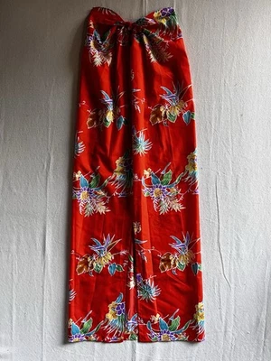 Vintage Hawaiian Palm brand aloha dress red - Image 1 of 4