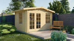 Gartenhaus Conny 40mm Blockbohlenhaus Stauraum Hobbyraum Schuppen - Bild 1 von 6