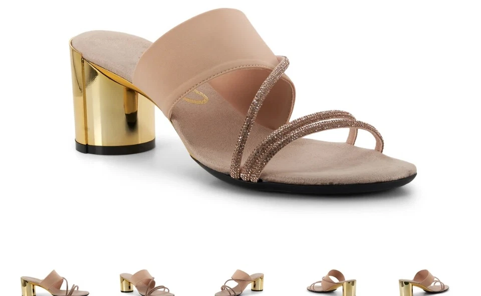 Sandalia de cuña elástica Onex Fetish Champagne para mujer tallas EE. UU. 5-11/¡NUEVA!!! Foto 1 de 1