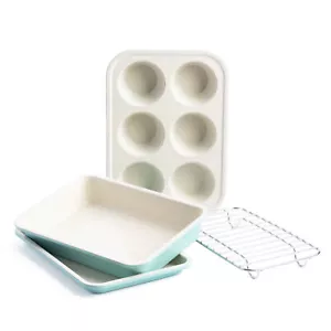 GreenLife Baking Set 4 Piece Healthy Ceramic Non-Stick PFAS/PFOA Free (Open Box) - Picture 1 of 8