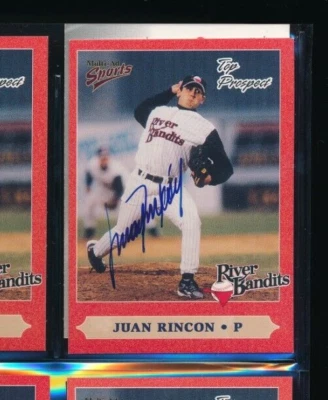 2000 Multi-Ad #21 Juan Rincon River Bandits Signed Autograph (CW4) SWSW6 - Image 1 of 3