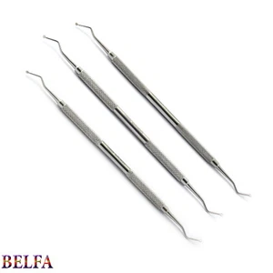 DENTAL EXCAVATOR SET OF 3 RESTORATIVE SPOON DOUBLE ENDED - Picture 1 of 4