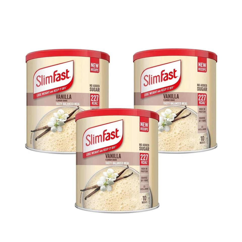 Slimfast Powder Tin Vanilla 365G X 3 Meal Replacement - Image 1 of 1