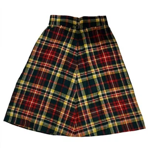 Vintage Women Multicolored Plaid Zip Up A-Line Mid Rise Skirt with Pockets sz 6 - Picture 1 of 4