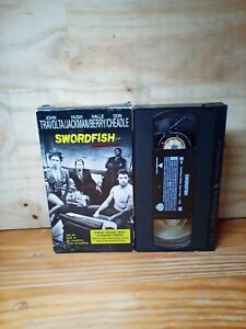 Swordfish VHS Tape John Travolta Don Cheadle Jugh Jackman Halle Berry Movie 