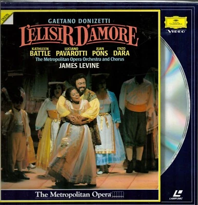 L'ELISIR D'AMORE 2-Laserdisc LD  DONIZETTI OPERA JAMES LEVINE - Image 1 of 4