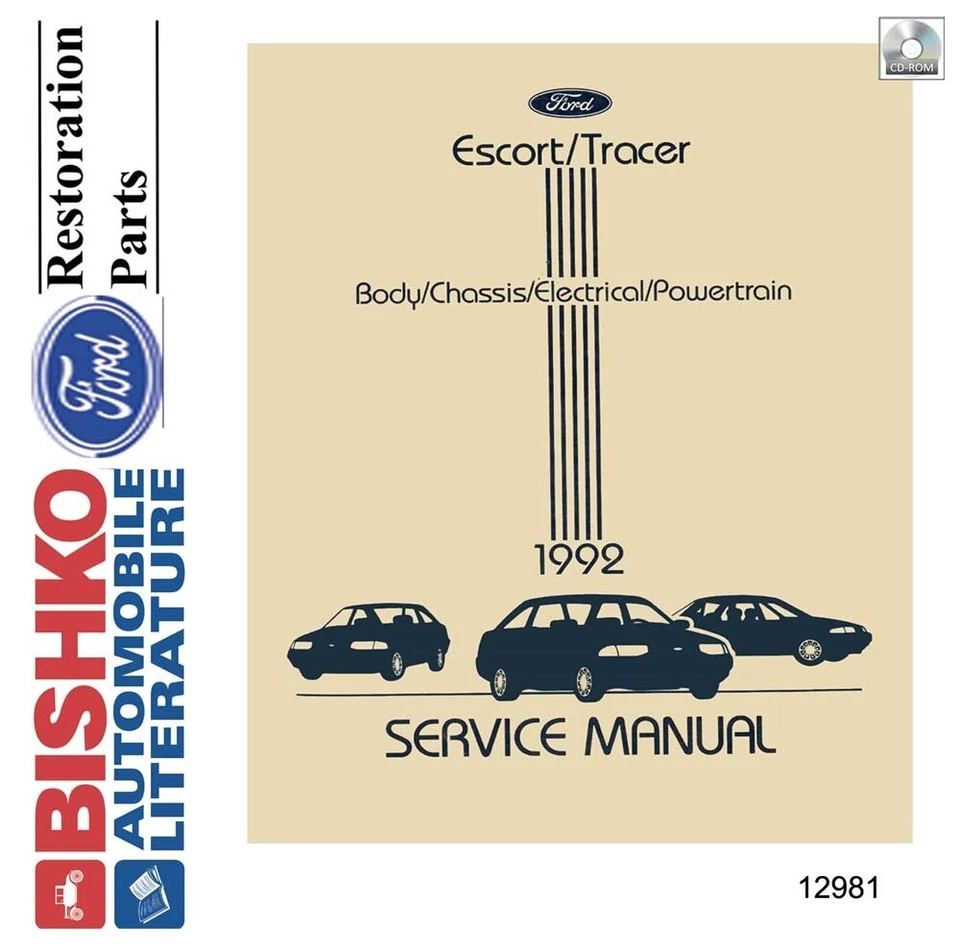 Ford Escort 1992, Mercury Tracer Shop manual de reparación CD Foto 1 de 1