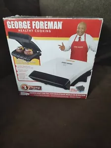 NEU George Foreman Lean Mean Fett Grillmaschine Weiß Champ Grill GR0038W - Bild 1 von 7