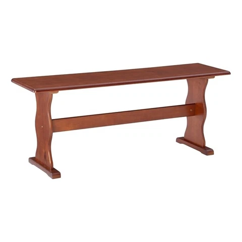 Linon Chelsea Wood Dining Nook Bench in Walnut Cover