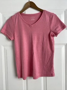 Christopher & Banks Women's Cotton Blend  V-Neck Pink T-Shirt - Size S - EUC - Picture 1 of 3