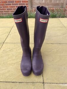 Hunter Wellies Boots  Women - Size UK 7 - Purple