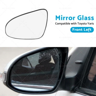Suitable for TOYOTA YARIS 2012 - 2017 Left Side Mirror Glass with Back Plate - image 1 of 4