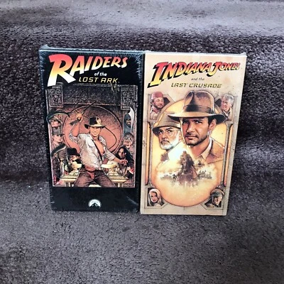 Indiana Jones And The Last Crusade & Raiders Of The Lost Ark Sealed Vhs Ford - Image 1 of 4