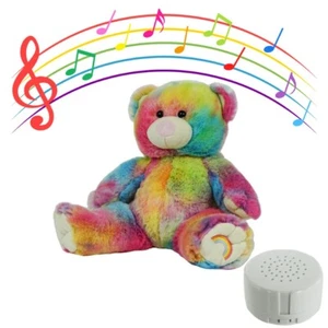 New 16 Inch Rainbow Bear Plush with Recorder - Soft Toy, Musical, Cuddly Gift - Picture 1 of 2