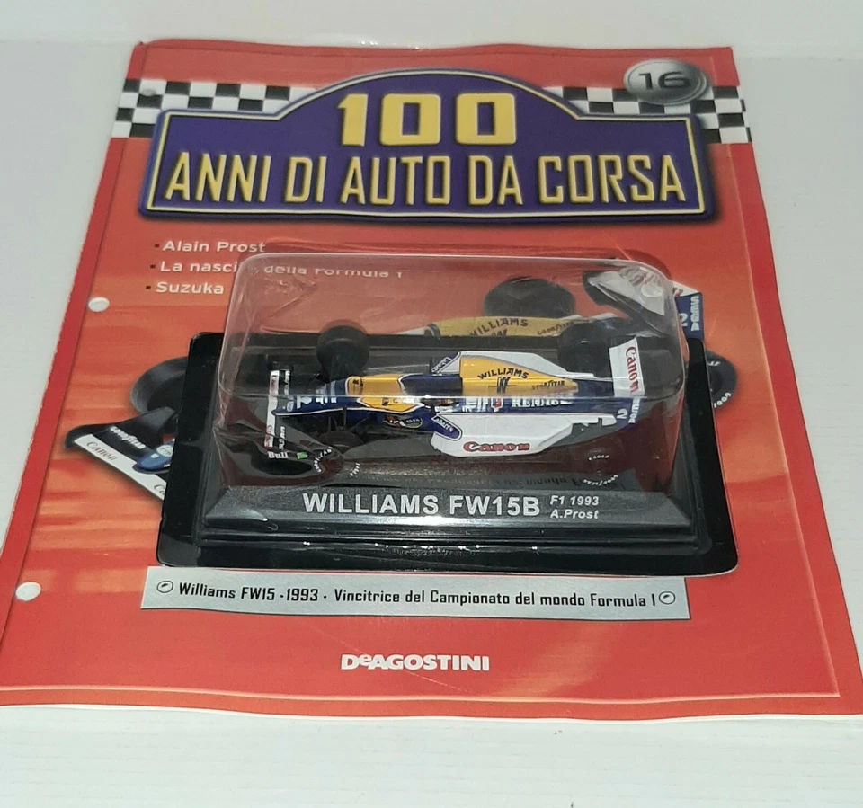 WILLIAMS FW15B 1993 CON FASCICOLO DE AGOSTINI SCALA 1/43 - Immagine 1 di 1