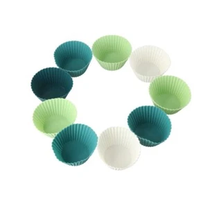 24Pcs Reusable Non-Stick Silicone Cake Mould Cup Round Shaped Muffin Cupcake ... - Picture 1 of 8
