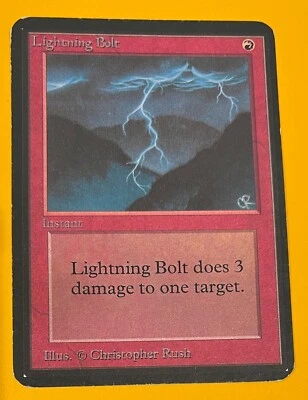 MTG LIGHTNING BOLT Alpha (OldManMTG 002-542) - Image 1 of 4